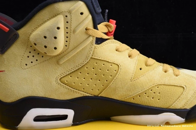 Official Maikesneakers CN1084-300 TRAVIS 6 JORDAN X YELLOW AIR SCOTT 0705
